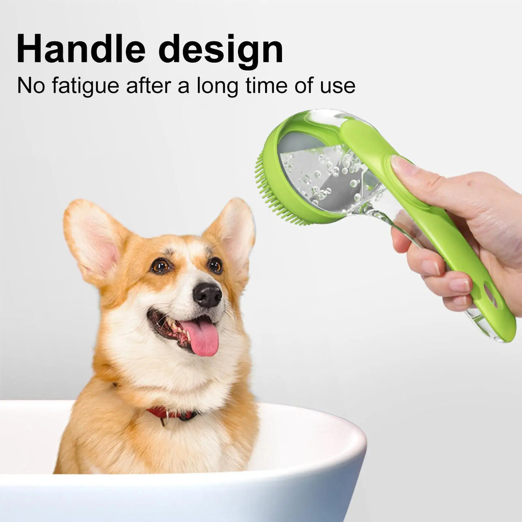 Dog Bath Brush Bathing Brush for Dog Bath Gentle Scrub Massager with Soap Dispenser Portable Washer Tool for Shower Massage