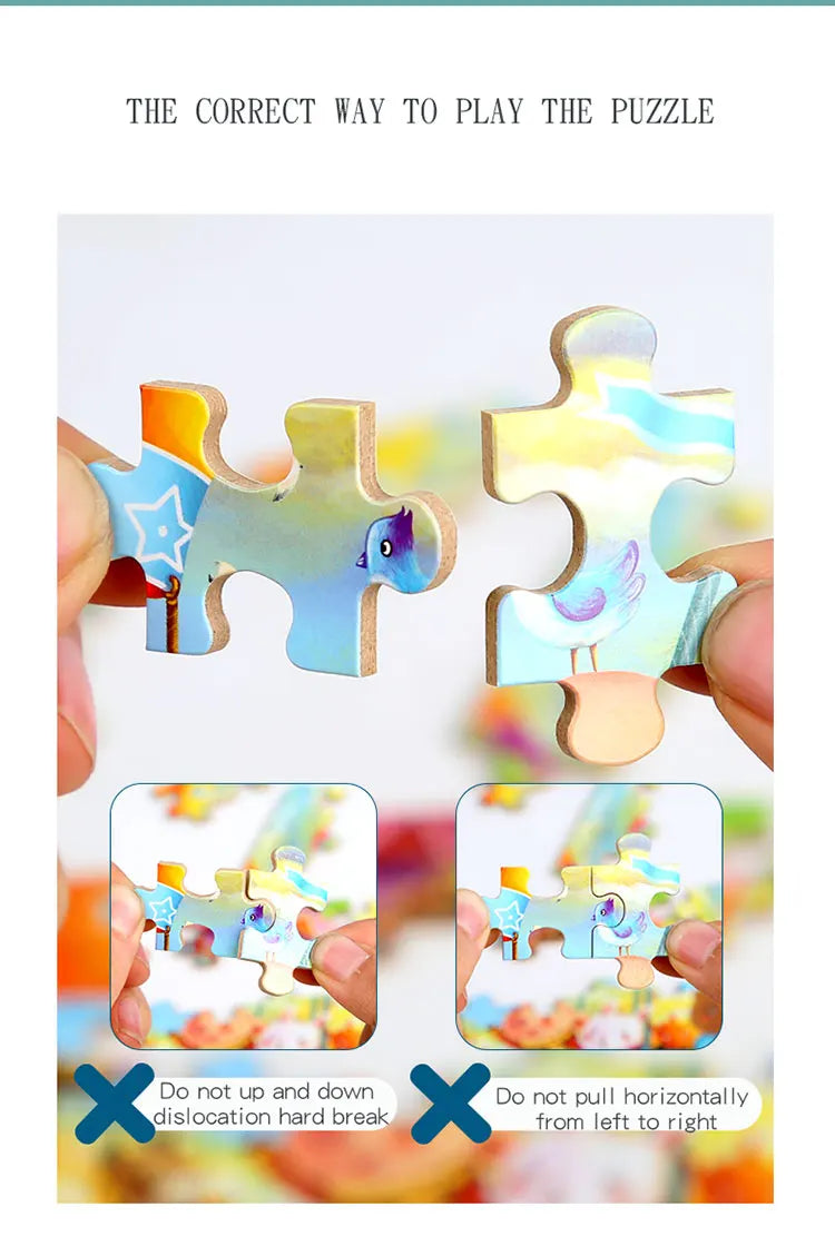60pcs Jigsaw Cartoon Puzzle With Metal Box, Children's Early Education Animal Vehicle Puzzle, Parent-Child Interaction Game