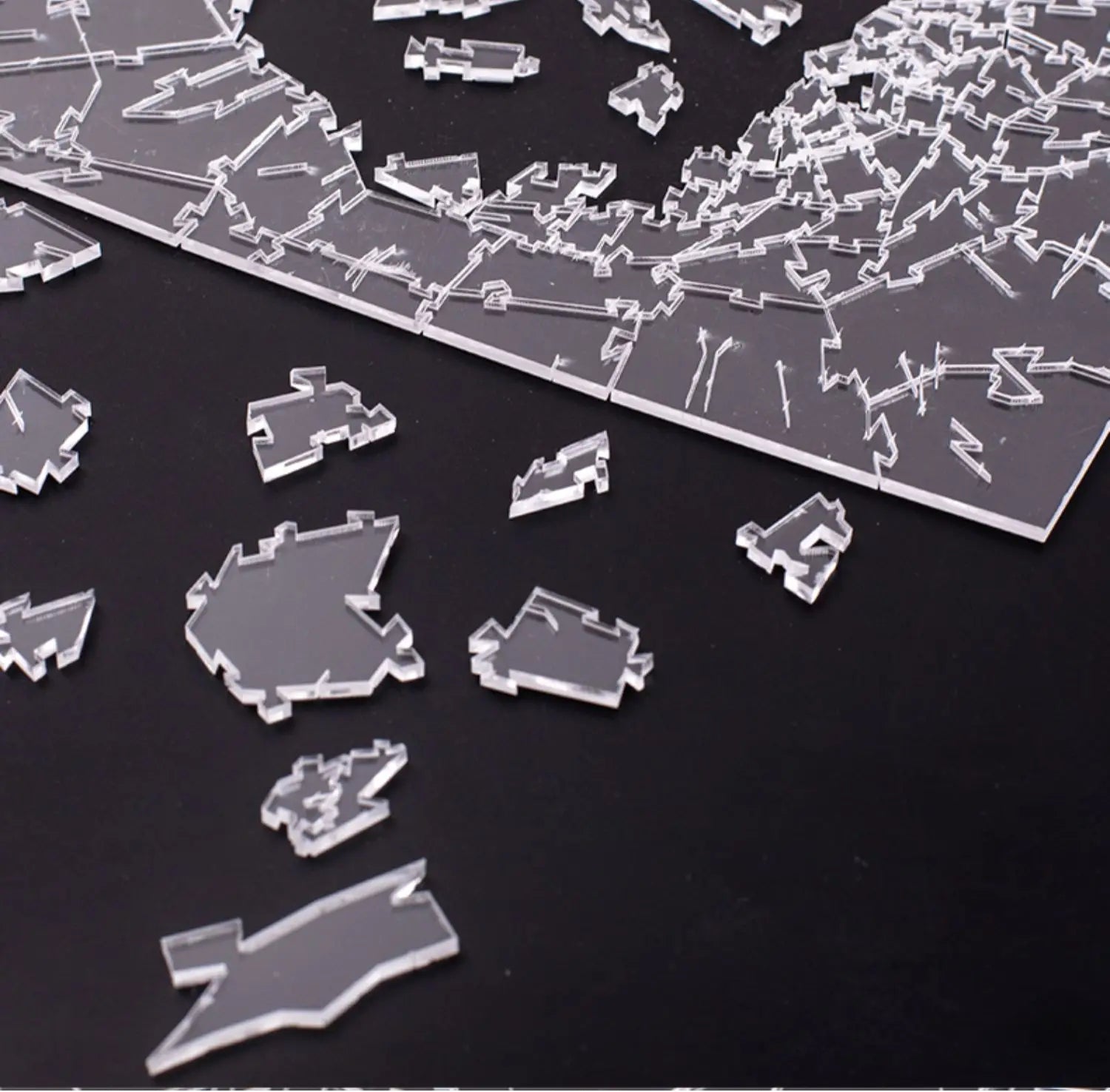 Challenging Acrylic Jigsaw Puzzle with Broken Glass Pattern