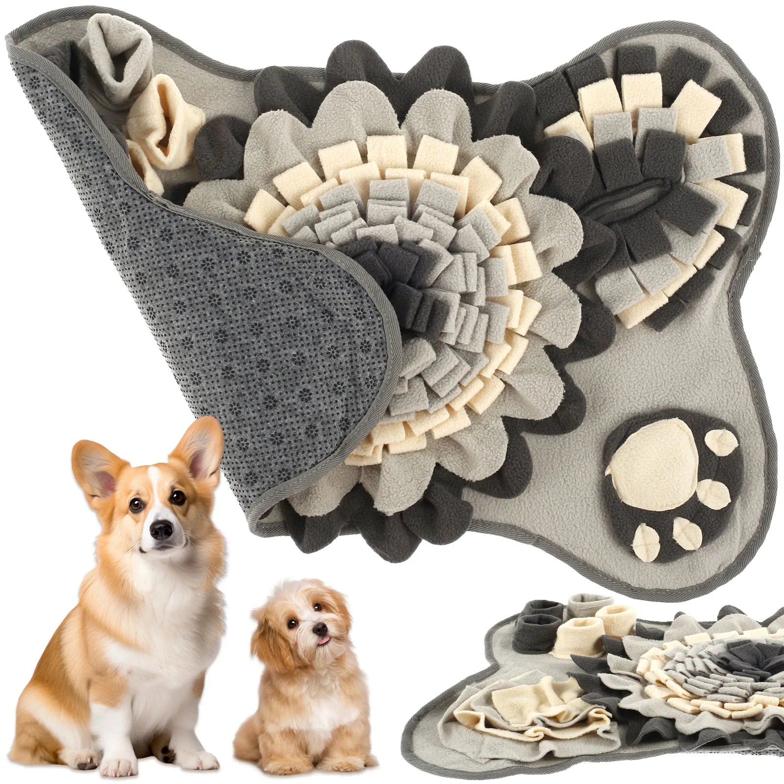 Dog Snuffle Mat Foraging Smell Training Blanket Pet Interactive Training and Stress Relief Sniff Feeding Mat Treat Mat Dog Toys