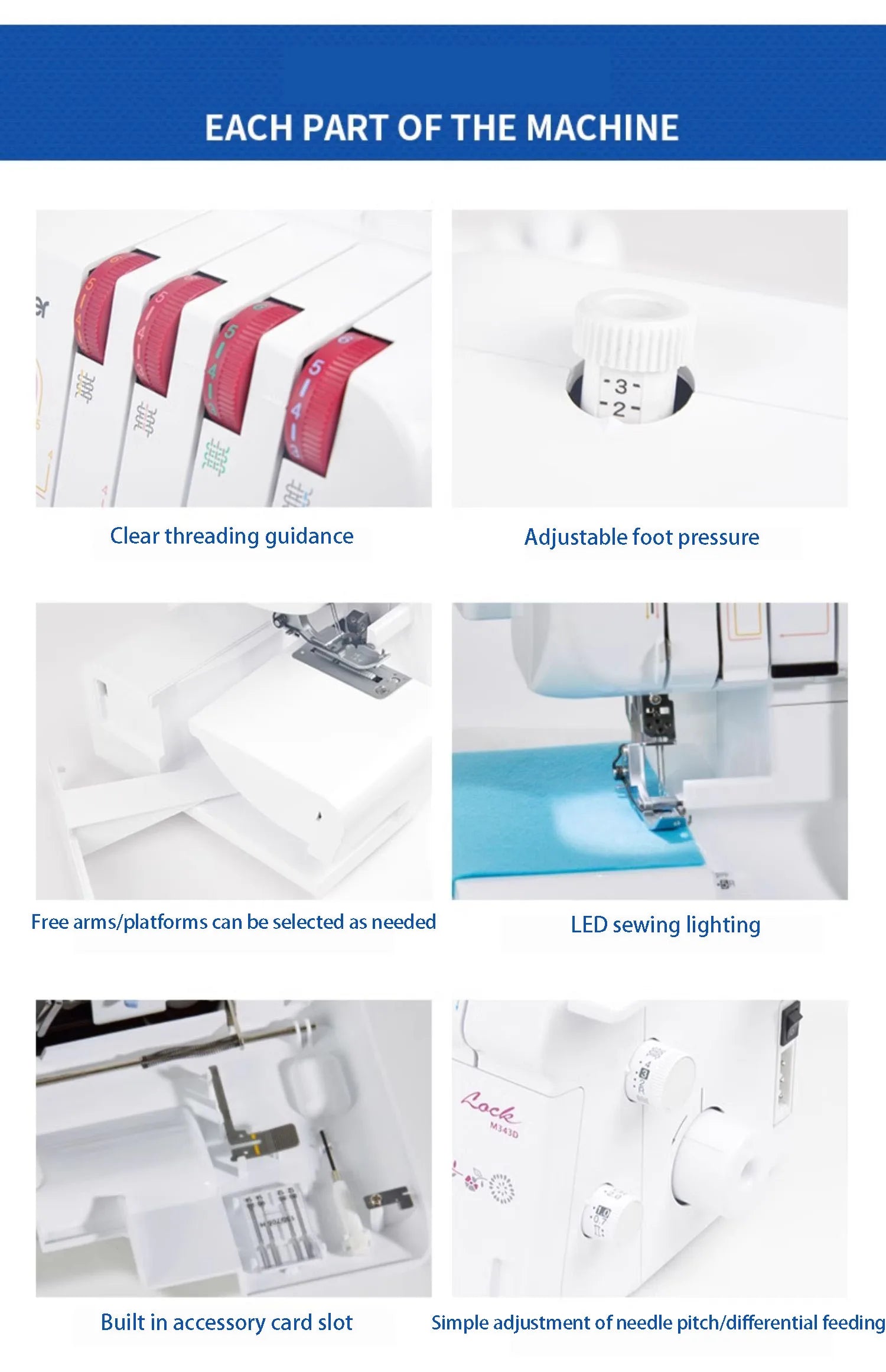 M343D Overlock Serger Sewing Machine