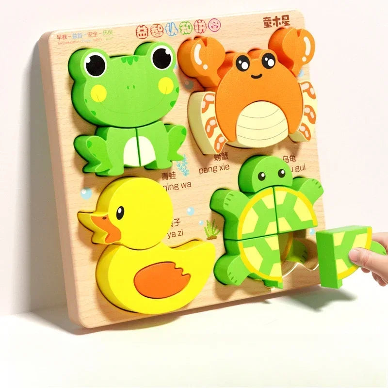 Children's 3D wooden puzzle
