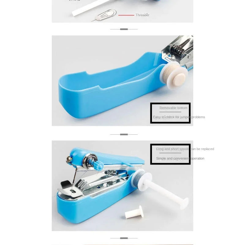 Handheld manual sewing machine