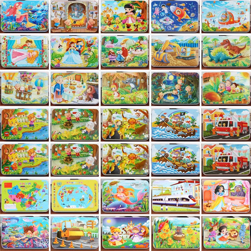 60 Pieces Wooden Jigsaw Puzzle for Kids