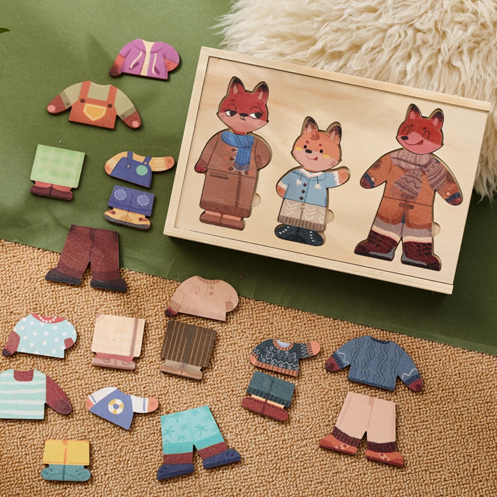 3D Wooden Jigsaw Puzzles for Children Cartoon Animal Hand eye coordination game Baby Educational Puzzles Toy Baby puzzle gift