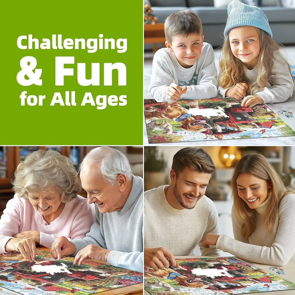 Amsterdam 1000/500/300 Pieces Jigsaw Puzzles Challenging Family Activity Game for Gameroom Bedroom Livingroom Party Gift