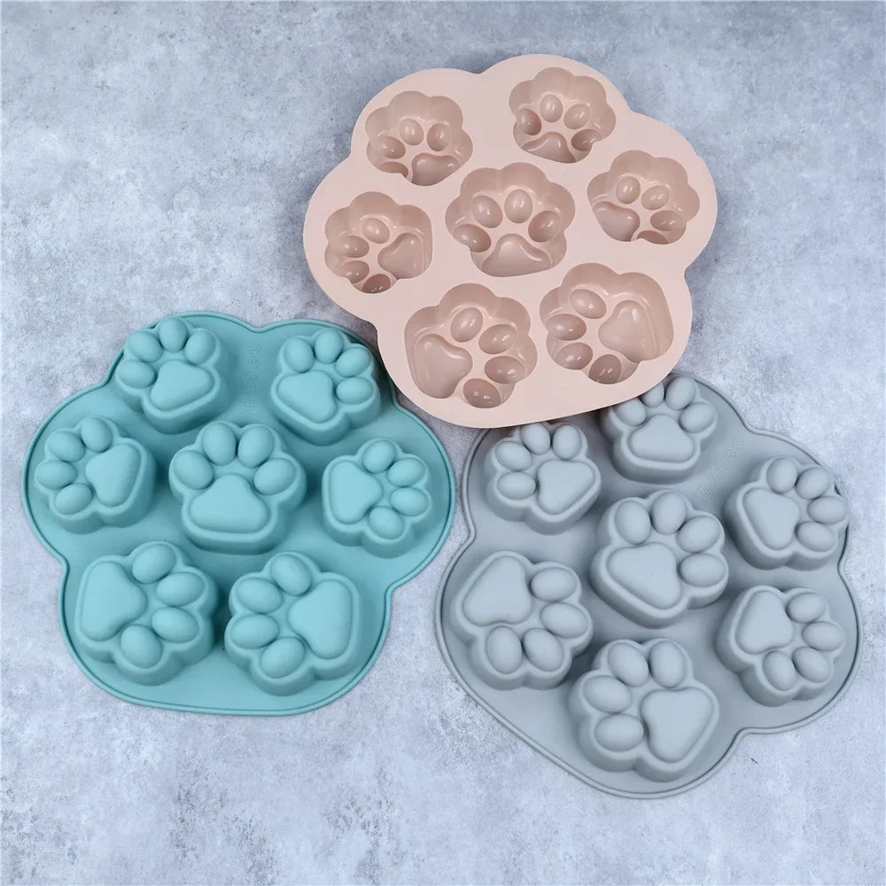 Silicone Molds: Dog Paw and Bone
