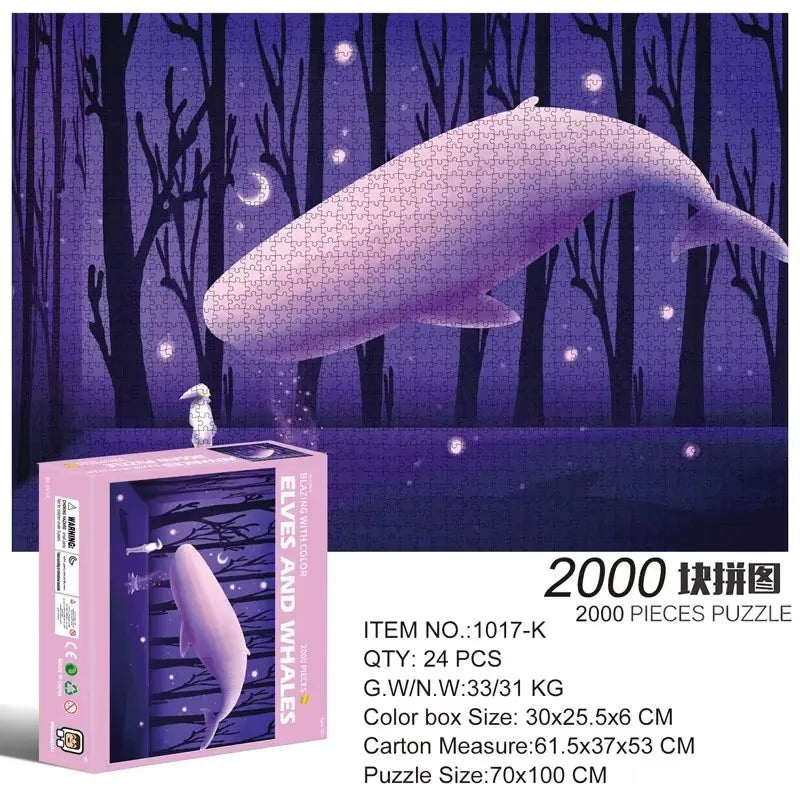 2000 Pieces Jigsaw Puzzle - Various Landscape Patterns