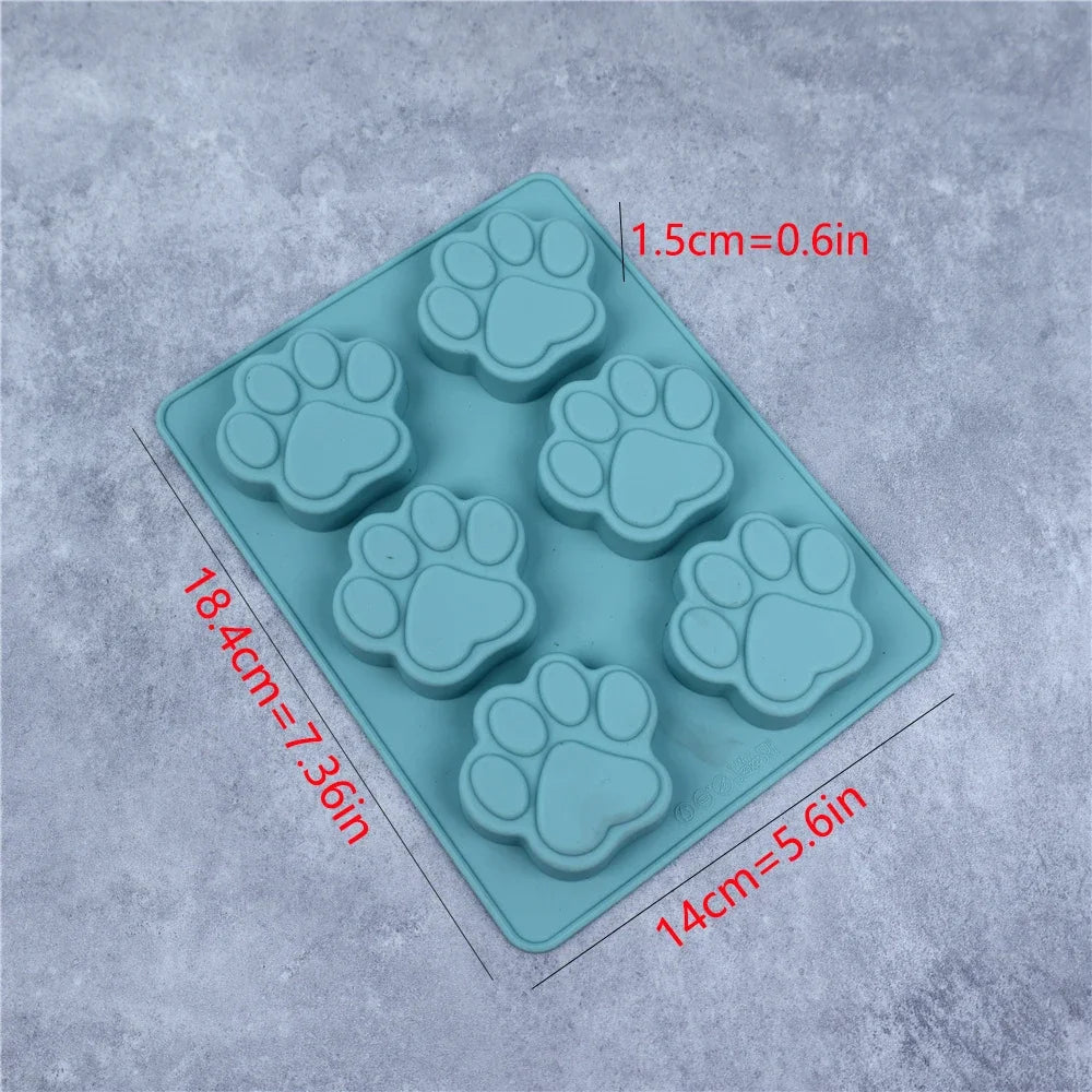 Silicone Molds: Dog Paw and Bone
