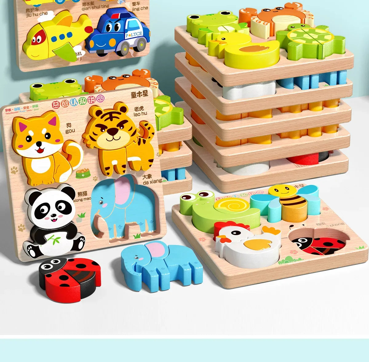 Children's 3D wooden puzzle