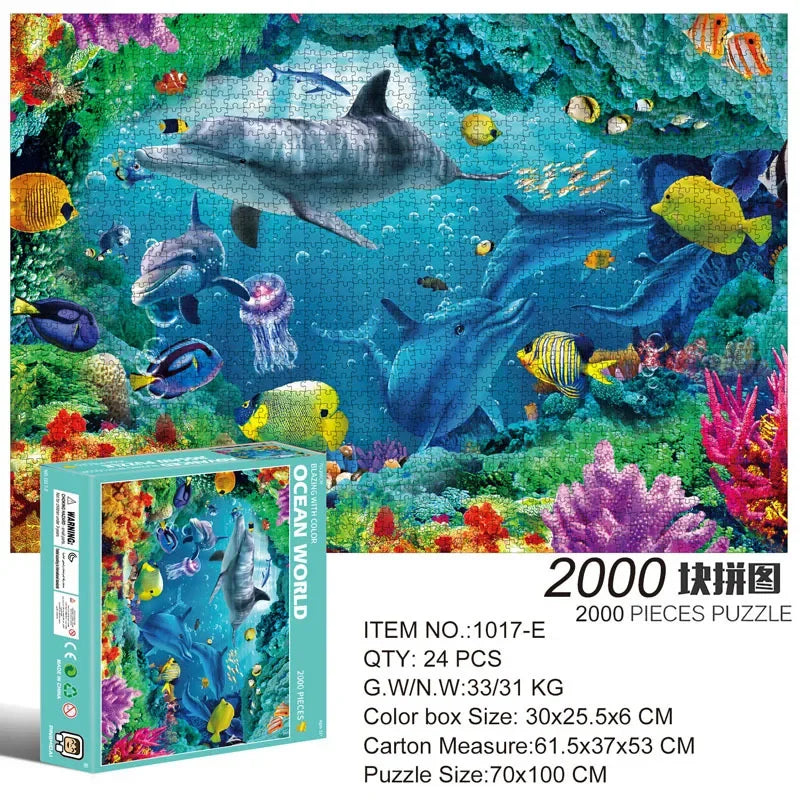 2000 Pieces Jigsaw Puzzle - Various Landscape Patterns