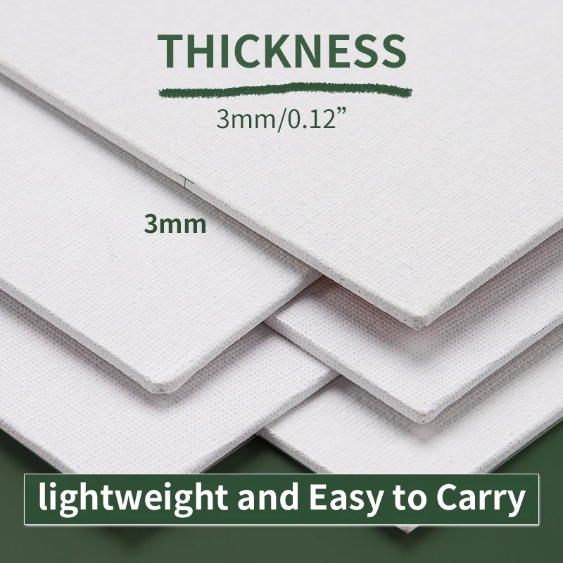 20 Pack 5×7 Inch Canvas Boards