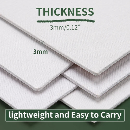 20 Pack 5×7 Inch Canvas Boards